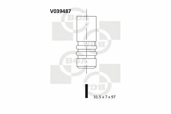 BGA V039487 Клапан выпускной V039487: Отличная цена - Купить в Польше на 2407.PL!