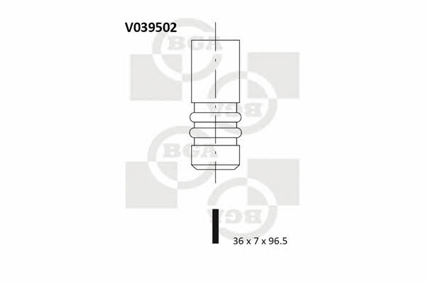 BGA V039502 Intake valve V039502: Buy near me in Poland at 2407.PL - Good price!