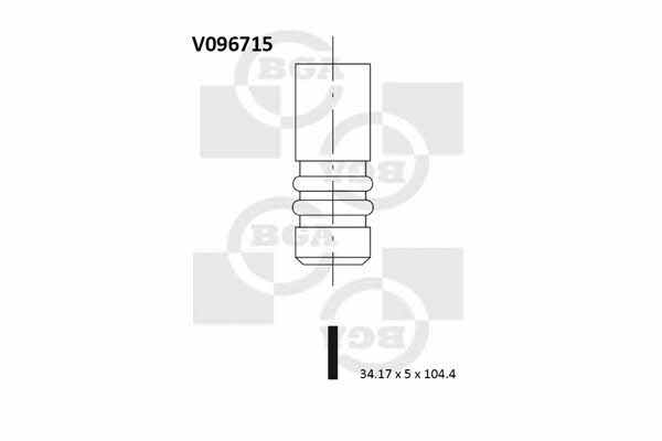 BGA V096715 Клапан впускной V096715: Отличная цена - Купить в Польше на 2407.PL!