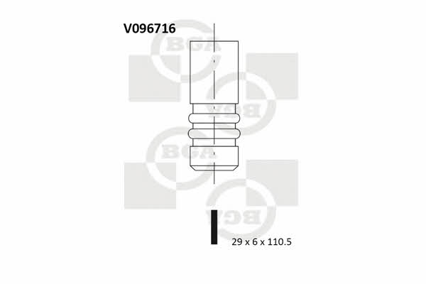 BGA V096716 Клапан выпускной V096716: Купить в Польше - Отличная цена на 2407.PL!