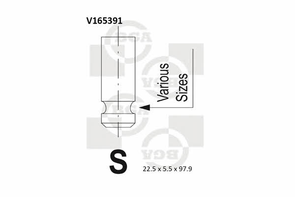 BGA V165391 Клапан випускний V165391: Приваблива ціна - Купити у Польщі на 2407.PL!