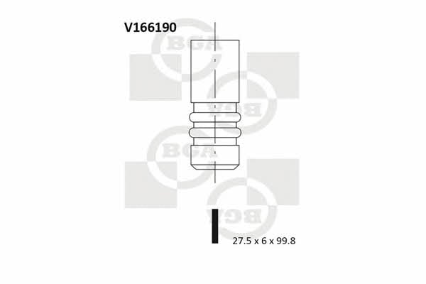 BGA V166190 Intake valve V166190: Buy near me in Poland at 2407.PL - Good price!