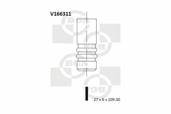 BGA V166311 Клапан выпускной V166311: Отличная цена - Купить в Польше на 2407.PL!