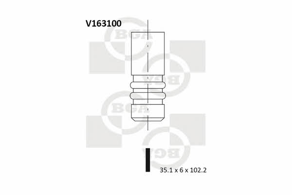 BGA V163100 Клапан впускной V163100: Отличная цена - Купить в Польше на 2407.PL!