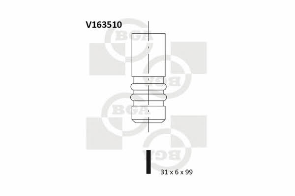 BGA V163510 Клапан впускной V163510: Отличная цена - Купить в Польше на 2407.PL!