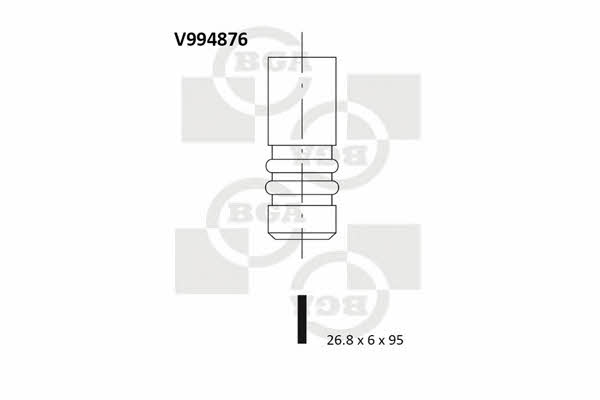 BGA V994876 Intake valve V994876: Buy near me in Poland at 2407.PL - Good price!