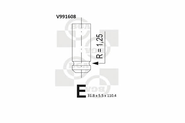 BGA V991608 Клапан выпускной V991608: Отличная цена - Купить в Польше на 2407.PL!