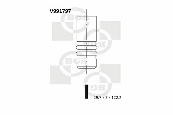 BGA V991797 Клапан впускной V991797: Отличная цена - Купить в Польше на 2407.PL!