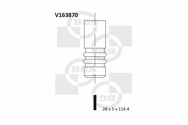 BGA V163870 Клапан впускной V163870: Отличная цена - Купить в Польше на 2407.PL!