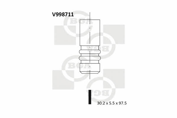 BGA V998711 Exhaust valve V998711: Buy near me in Poland at 2407.PL - Good price!