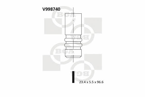 BGA V998740 Клапан випускний V998740: Приваблива ціна - Купити у Польщі на 2407.PL!