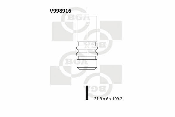 BGA V998916 Intake valve V998916: Buy near me in Poland at 2407.PL - Good price!