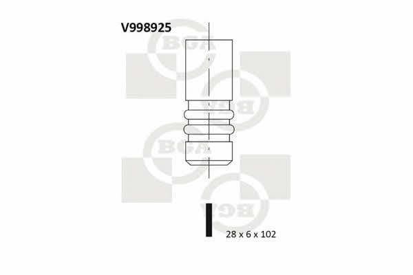 BGA V998925 Клапан выпускной V998925: Отличная цена - Купить в Польше на 2407.PL!