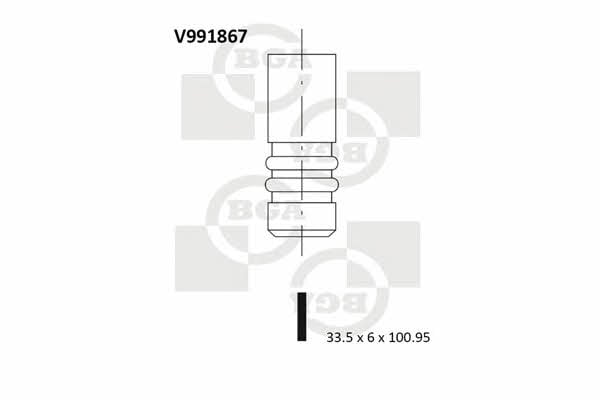 BGA V991867 Клапан впускний V991867: Приваблива ціна - Купити у Польщі на 2407.PL!