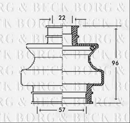 Borg & beck BCB2305 Bellow, driveshaft BCB2305: Buy near me in Poland at 2407.PL - Good price!