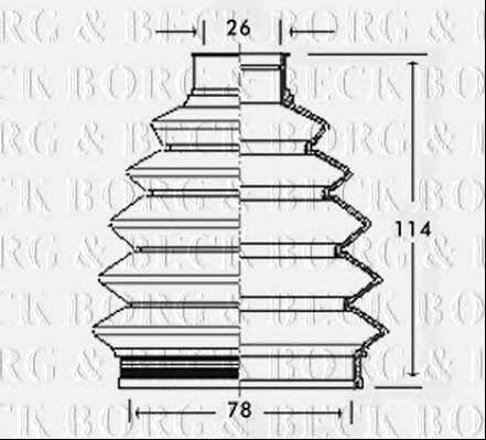 Borg & beck BCB2347 Bellow, driveshaft BCB2347: Buy near me in Poland at 2407.PL - Good price!