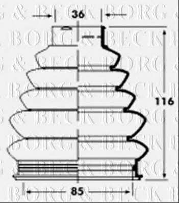 Borg & beck BCB2360 Bellow, driveshaft BCB2360: Buy near me in Poland at 2407.PL - Good price!