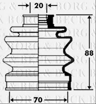 Borg & beck BCB2368 Bellow, driveshaft BCB2368: Buy near me in Poland at 2407.PL - Good price!