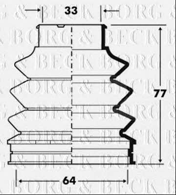 Borg & beck BCB6095 Bellow, driveshaft BCB6095: Buy near me in Poland at 2407.PL - Good price!