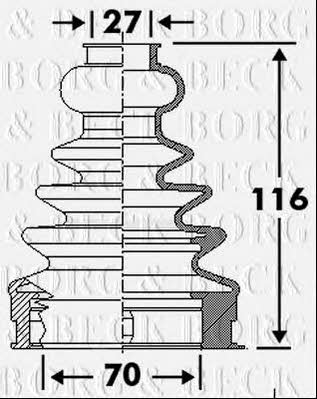 Borg & beck BCB6113 Gimbal shaft boot BCB6113: Buy near me at 2407.PL in Poland at an Affordable price!