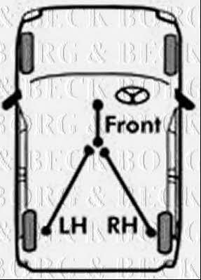 Borg & beck BKB2845 Cable Pull, parking brake BKB2845: Buy near me in Poland at 2407.PL - Good price!