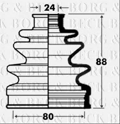 Borg & beck BCB2869 Bellow, driveshaft BCB2869: Buy near me in Poland at 2407.PL - Good price!