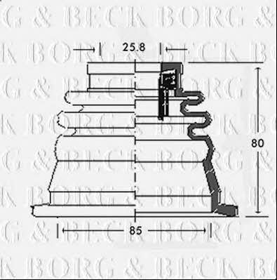 Borg & beck BCB2541 Bellow, driveshaft BCB2541: Buy near me in Poland at 2407.PL - Good price!