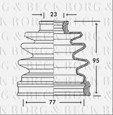 Borg & beck BCB2621 Bellow, driveshaft BCB2621: Buy near me in Poland at 2407.PL - Good price!