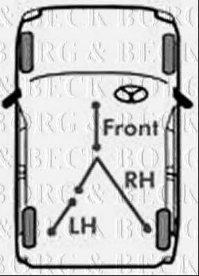 Borg & beck BKB1920 Parking brake cable left BKB1920: Buy near me in Poland at 2407.PL - Good price!