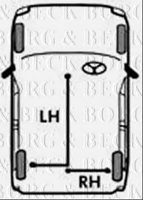 Borg & beck BKB1923 Трос стояночного тормоза, правый BKB1923: Отличная цена - Купить в Польше на 2407.PL!