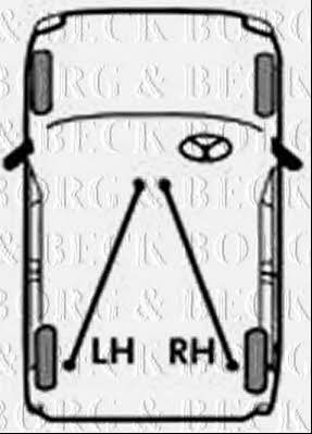 Borg & beck BKB1949 Parking brake cable left BKB1949: Buy near me in Poland at 2407.PL - Good price!