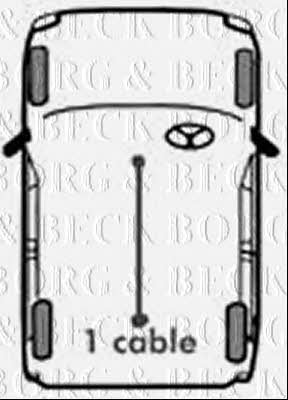 Borg & beck BKB3040 Cable Pull, parking brake BKB3040: Buy near me in Poland at 2407.PL - Good price!