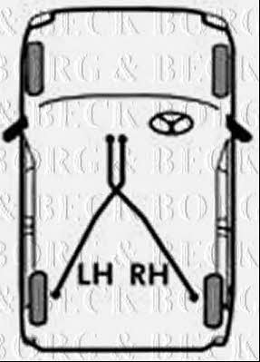 Borg & beck BKB1743 Трос гальма стоянки, правий BKB1743: Приваблива ціна - Купити у Польщі на 2407.PL!