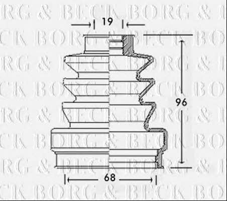 Borg & beck BCB2445 Bellow, driveshaft BCB2445: Buy near me at 2407.PL in Poland at an Affordable price!