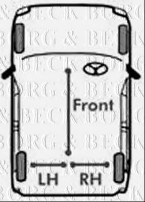 Трос стояночного тормоза Borg &amp; beck BKB2167