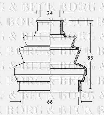 Borg & beck BCB2042 Пильник привідного валу BCB2042: Приваблива ціна - Купити у Польщі на 2407.PL!