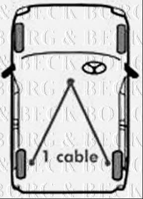 Borg & beck BKB2454 Parking brake cable set BKB2454: Buy near me at 2407.PL in Poland at an Affordable price!