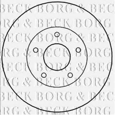 Borg & beck BBD5195 Front brake disc ventilated BBD5195: Buy near me in Poland at 2407.PL - Good price!