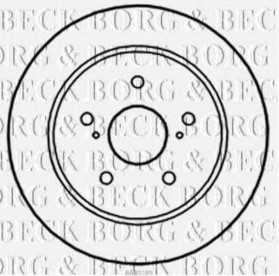 Borg & beck BBD5199 Тормозной диск задний невентилируемый BBD5199: Отличная цена - Купить в Польше на 2407.PL!