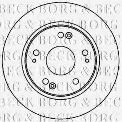 Borg & beck BBD5202 Rear brake disc, non-ventilated BBD5202: Buy near me in Poland at 2407.PL - Good price!