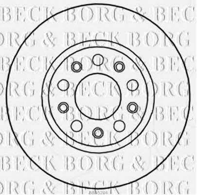 Borg & beck BBD5204 Rear brake disc, non-ventilated BBD5204: Buy near me in Poland at 2407.PL - Good price!