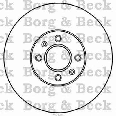 Borg & beck BBD5243 Front brake disc ventilated BBD5243: Buy near me in Poland at 2407.PL - Good price!