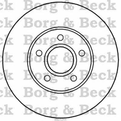 Borg & beck BBD5244 Тормозной диск передний вентилируемый BBD5244: Отличная цена - Купить в Польше на 2407.PL!