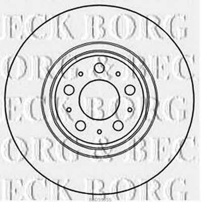 Borg & beck BBD5955S Диск гальмівний передній вентильований BBD5955S: Приваблива ціна - Купити у Польщі на 2407.PL!