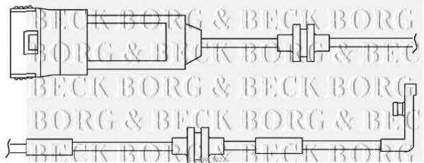 Borg & beck BWL3022 Warning contact, brake pad wear BWL3022: Buy near me in Poland at 2407.PL - Good price!