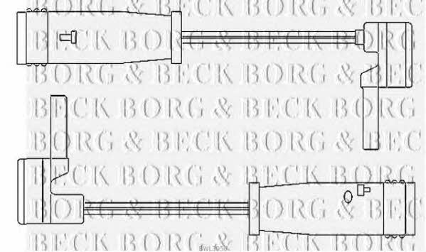 Borg & beck BWL3050 Датчик зносу гальмівних колодок BWL3050: Приваблива ціна - Купити у Польщі на 2407.PL!