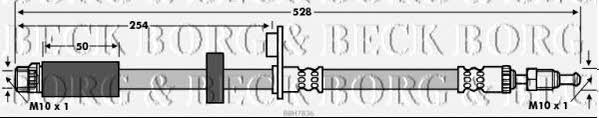 Borg & beck BBH7836 Гальмівний шланг BBH7836: Приваблива ціна - Купити у Польщі на 2407.PL!