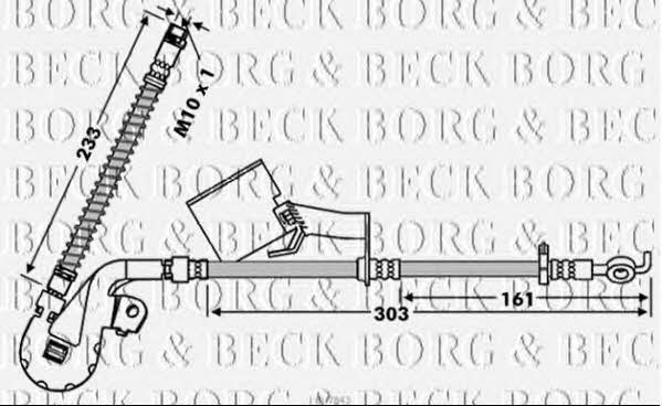 Borg & beck BBH7843 Brake Hose BBH7843: Buy near me in Poland at 2407.PL - Good price!