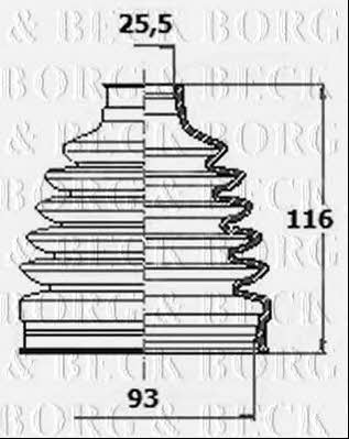 Borg & beck BCB6135 Пильник привідного валу BCB6135: Приваблива ціна - Купити у Польщі на 2407.PL!