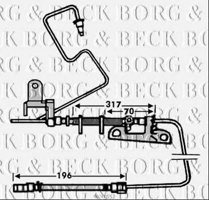 Borg & beck BBH7552 Brake Hose BBH7552: Buy near me in Poland at 2407.PL - Good price!
